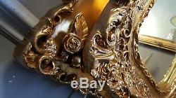 New LARGE Antique Vintage ROCOCO Gold Gilt Ornate Frame Overmantle Wall Mirror