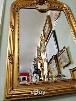 New Tall Antique Vintage French Gold Gilt Ornate Frame Overmantle Wall Mirror