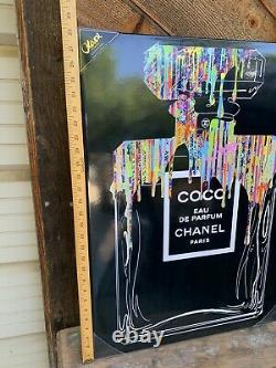 Oliver Gal Rainbow and Gold PARFUM Coco Chanel Paris Framed Wall Art Canvas