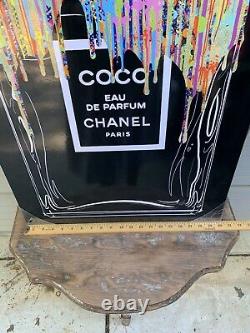 Oliver Gal Rainbow and Gold PARFUM Coco Chanel Paris Framed Wall Art Canvas