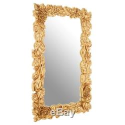 Opera Gold Floral Frame Wall Mirror