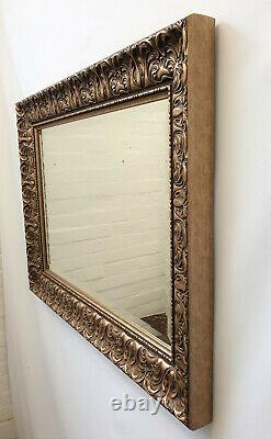 Ornate French Design Wall Mirror Gilt Finish Frame Antique Gold Bevelled 81x58cm
