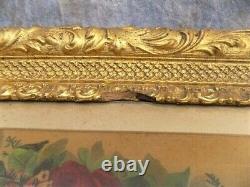 Ornate Gold Gesso Wood Picture Frame, 25.5x21.5 Vintage Victorian Frame