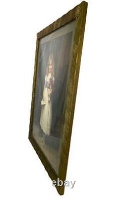 Ornate Gold Gilt Gesso Wood Frame, 33 x 27, Vintage Victorian Frame, Wall Art
