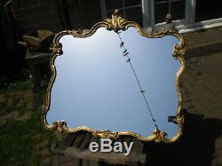 Ornate VINTAGE French Style Gold Gilt Framed Large Wall Mirror 31