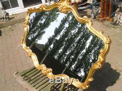 Ornate VINTAGE French Style Gold Gilt Framed Very Large Wall Mirror 42