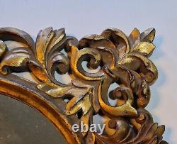 Ornate reproduction vintage renaissance style gilt gold framed wall mirror