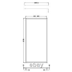 Outer Framed 900mm Brushed Brass Shower Wetroom Screen 8mm Glass Bathroom Gold