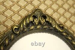 Oval desk/wall Italian vintage picture Frame embossed Bronze/brass 30 x 23 cm