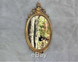 Oval vintage Florentine style Mirror Gold Frame Ornate Decorative Wall Mirror