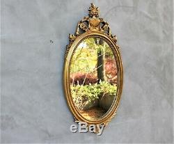 Oval vintage Florentine style Mirror Gold Frame Ornate Decorative Wall Mirror