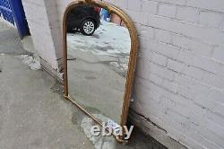 Overmantle Wall mounted Arch Top Mirror in an Ornate Gilded Frame 111cm x 100cm