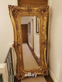 Oversized large Opulent Mirror Gold frame, wall mounted or Leaner, rococco