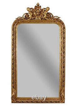 Palace Mirror Gold 185cm Glamour Mirror Angel Wall Mirror Hanging Antique Deco