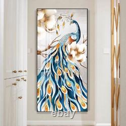 Peacock Wall Art Frame in Flower Bloom Modern & Luxurious Painting for any