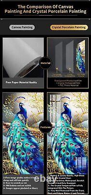 Peacock Wall Art Frame in Flower Bloom Modern & Luxurious Painting for any