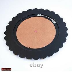Peruvian Round Mirror 23.6in for wall decorative Gold wood framed wall mirror