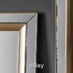 Phantom Leaner FULL LENGTH wall MIRROR Venetian Glass Frame Gold Edge 158x69cm