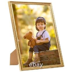 Photo Frames Collage 5 pcs for Wall or Table Gold 59.4x84cm MDF