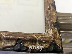 Picture frames with mounts and glass Gold Leaf And Gesso 15x19 Inches