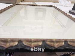 Picture frames with mounts and glass Gold Leaf And Gesso 15x19 Inches