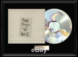 Pink Floyd The Wall Album Framed Lp White Gold Silver Platinum Tone Record Rare