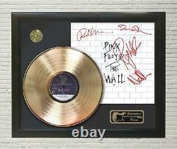 Pink Floyd The Wall Framed Black wood Reproduction Signature Gold LP Display