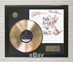 Pink Floyd The Wall Framed Gold Lp Signature Display M4
