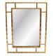 Polished Gold Wall Mirror Bamboo Effect Metal Frame