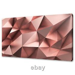 Polygonal Metal Abstract Rose Gold Modern Canvas Print Wall Art Picture