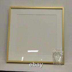 Pottery Barn Metal Gallery 16x16 Picture Photo Wall Art Gold Frame 2 Matte