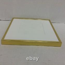 Pottery Barn Thin Metal Gallery 9x9 Picture Photo Wall Art Gold Frame 2 Matte