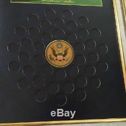 Presidential Coin Gold Framed Wall Display