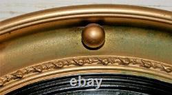 Quality Reproduction Antique Regency Style Round Convex Wall Mirror + Gold Frame