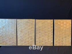 Rare Mid Century From LAX Ca. Airport 1961 Capiz Gold Shell Wall Panels Regency