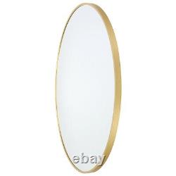 RayGar Round Framed Wall Mirror Bedroom Hallway Bathroom Wall Mounted 80cm Gold
