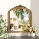 Rectangle Shape Arched Window Mirror Durable Metal Frame Wall Mounted Home Decor