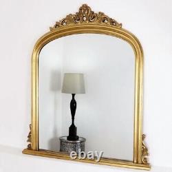 Retro Arch Window Mirror Black Gold Home Wall Mounted Living Hallway Decorations