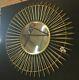 Round 3D Gold Metal Spine Frame Wall Mirror 106.5 cm Diameter x 8.5 cm Deep