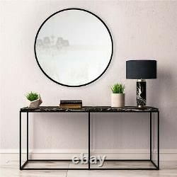 Round Durable Accent Wall Mounted Round Mirror Iron Dining Living Entryway