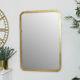 Rustic Thin Framed Gold Mirror wall mounted home decor bathroom bedroom