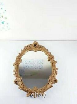 STUNNING Vintage Old Gold Ornate Decorative Wall Hung Mirror 1970s