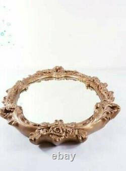 STUNNING Vintage Old Gold Ornate Decorative Wall Hung Mirror 1970s