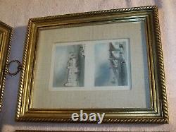 Set (4) Antique Gold Gilt Carved Wood Picture Frames withRings Gallery Wall