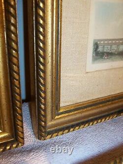 Set (4) Antique Gold Gilt Carved Wood Picture Frames withRings Gallery Wall