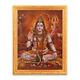 Shiva Golden Zari Art Work Photo In Golden Frame Big (14 X 18 Inches)