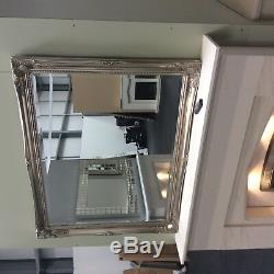 Silver Antique Vintage Mirror 3 inch Frame FREE P&P