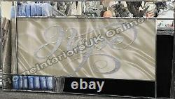 Silver HOPE marble effect background with liquid art & mirror frame pictures