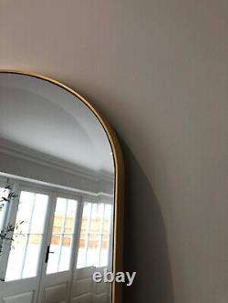 Simplicity Antique Gold Frame Sleek Modern Overmantle Wall Mirror W92cm x H70cm