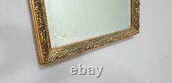 Slimline Gold Gilt Style Bevel Edged Hall Wall Mirror